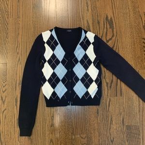 ~Brandy Melville~ Elizabeth Cotton Argyle Sweater